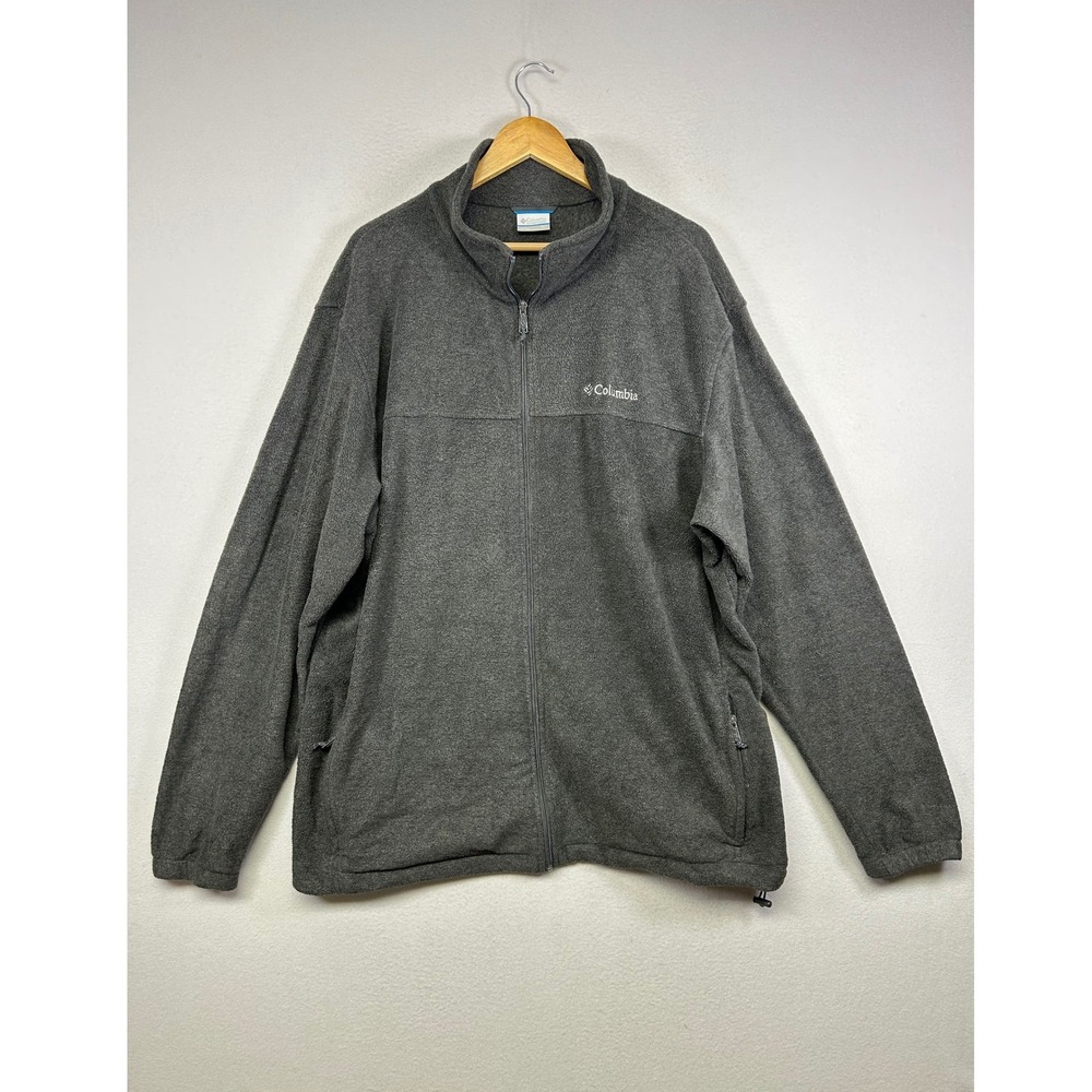 Gorpcore Columbia Mens 2XT Gray Steens Mountain Full Zip‎ Fleece Jacket Tall